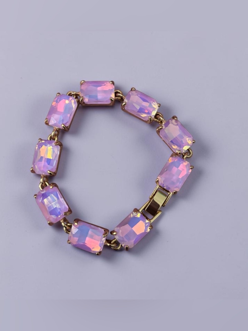 Light Pink Cut Glass Bracelet